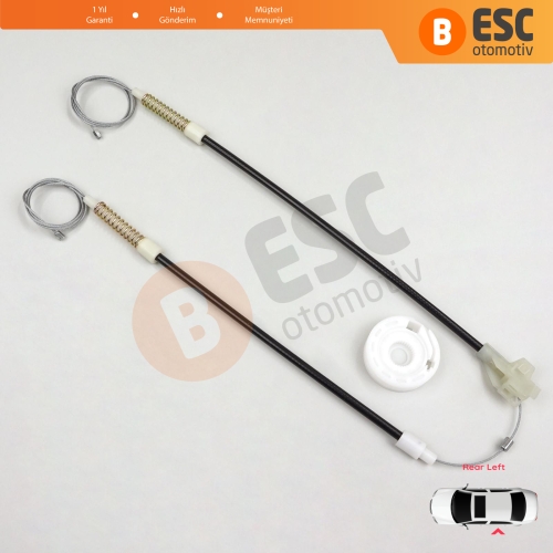 VW Golf MK3 1H1 1H5 1991-1998 5-Kapı Vento Jetta A3 1H2 1992-1999 1H4839461A İçin Elektrikli Arka Sol Kapı Cam Kriko Tamir Seti