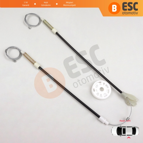 VW Golf MK3 1H1 1H5 1991-1998 5-Kapı Vento Jetta A3 1H2 1992-1999 1H4839461A İçin Elektrikli Arka Sol Kapı Cam Kriko Tamir Seti