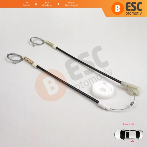 VW Golf MK3 1H1 1H5 1991-1998 5-Kapı Vento Jetta A3 1H2 1992-1999 1H4839461A İçin Elektrikli Arka Sol Kapı Cam Kriko Tamir Seti