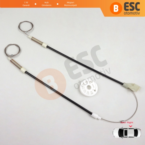 VW Golf MK3 1H1 1H5 1991-1998 5-Kapı Vento Jetta A3 1H2 1992-1999 1H4839462A İçin Elektrikli Arka Sağ Kapı Cam Kriko Tamir Seti