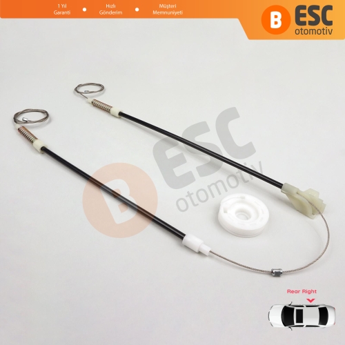 VW Golf MK3 1H1 1H5 1991-1998 5-Kapı Vento Jetta A3 1H2 1992-1999 1H4839462A İçin Elektrikli Arka Sağ Kapı Cam Kriko Tamir Seti