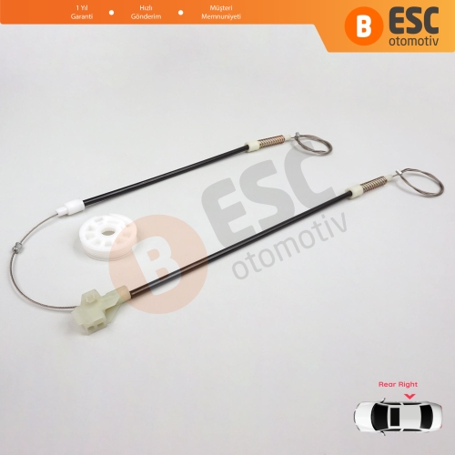 VW Golf MK3 1H1 1H5 1991-1998 5-Kapı Vento Jetta A3 1H2 1992-1999 1H4839462A İçin Elektrikli Arka Sağ Kapı Cam Kriko Tamir Seti