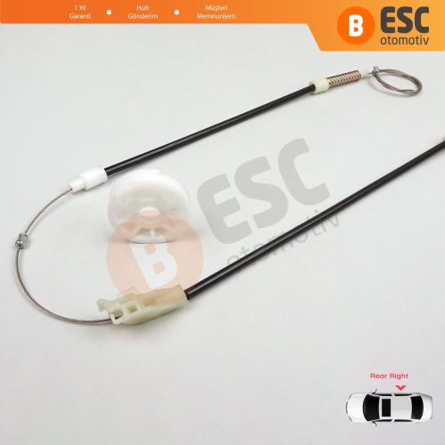 VW Golf MK3 1H1 1H5 1991-1998 5-Kapı Vento Jetta A3 1H2 1992-1999 1H4839462A İçin Elektrikli Arka Sağ Kapı Cam Kriko Tamir Seti