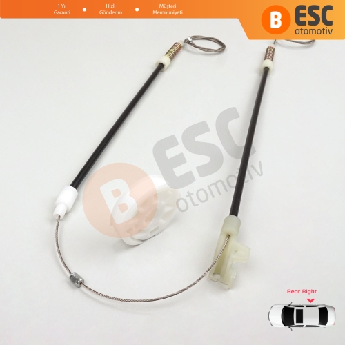 VW Golf MK3 1H1 1H5 1991-1998 5-Kapı Vento Jetta A3 1H2 1992-1999 1H4839462A İçin Elektrikli Arka Sağ Kapı Cam Kriko Tamir Seti