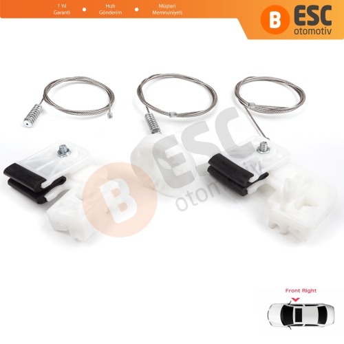 Kia Ceed MK1 ED 2006-2012 5-Kapı 824801H030 İçin Elektrikli Ön Sağ Cam Kriko Tamir Seti