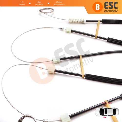 Audi TT TTS TTRS MK3 8S FV 2014-2024 2-Kapı 8S0837461 İçin Elektrikli Sol Cam Kriko Tamir Seti