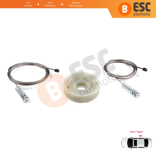 Ford Focus MK1 1998-2005 4/5 Kapı Hatchback Sedan Wagon 1143004 İçin Arka Sağ Kapı Cam Kriko Tamir Seti