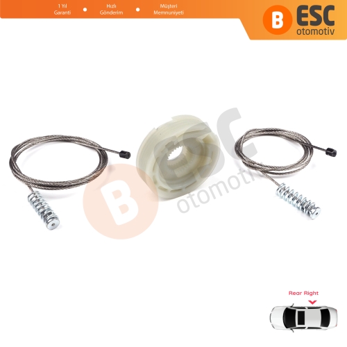 Ford Focus MK1 1998-2005 4/5 Kapı Hatchback Sedan Wagon 1143004 İçin Arka Sağ Kapı Cam Kriko Tamir Seti
