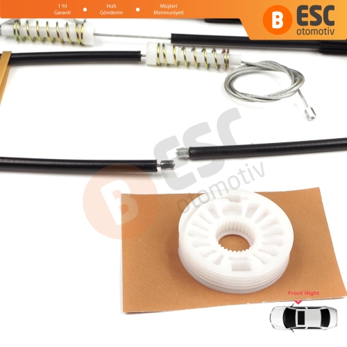 Audi A8 S8 Quattro MK2 D3 4E 4E2 4E8 2002-2010 4E0837462B İçin Elektrikli Ön Sağ Cam Kriko Tamir Seti