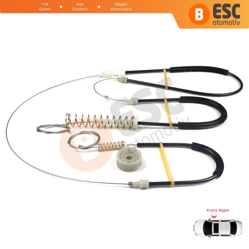 VW Scirocco MK3 137 138 2008–2017 3-Kapı Hatchback Van 1K8837462 İçin Elektrikli Ön Sağ Cam Kriko Tamir Seti