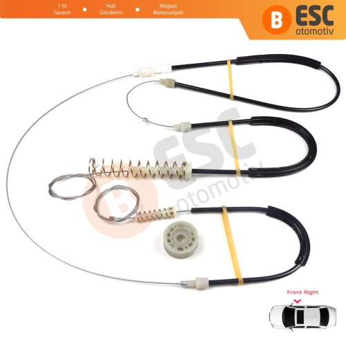 VW Scirocco MK3 137 138 2008–2017 3-Kapı Hatchback Van 1K8837462 İçin Elektrikli Ön Sağ Cam Kriko Tamir Seti