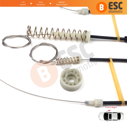 VW Scirocco MK3 137 138 2008–2017 3-Kapı Hatchback Van 1K8837462 İçin Elektrikli Ön Sağ Cam Kriko Tamir Seti