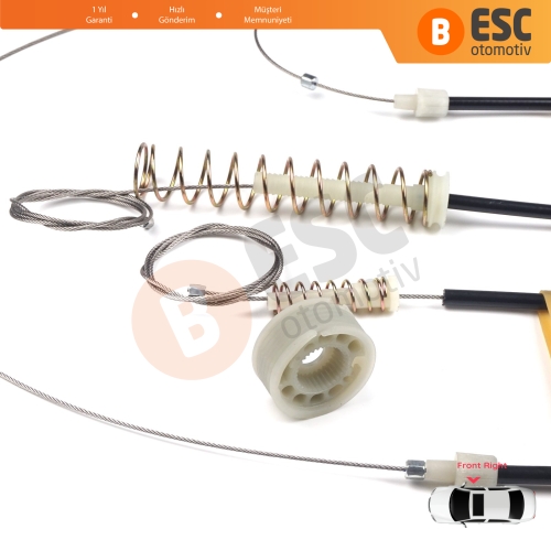 VW Scirocco MK3 137 138 2008–2017 3-Kapı Hatchback Van 1K8837462 İçin Elektrikli Ön Sağ Cam Kriko Tamir Seti