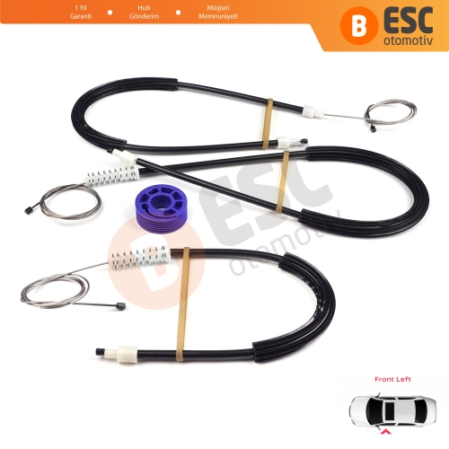 Seat Toledo MK3 5P2 2004-2009 Altea 5P1 XL 5P5 5P8 5P0837461 İçin Elektrikli Ön Sol Kapı Cam Kriko Tamir Seti