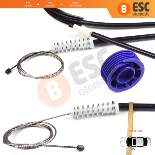 Seat Toledo MK3 5P2 2004-2009 Altea 5P1 XL 5P5 5P8 5P0837461 İçin Elektrikli Ön Sol Kapı Cam Kriko Tamir Seti