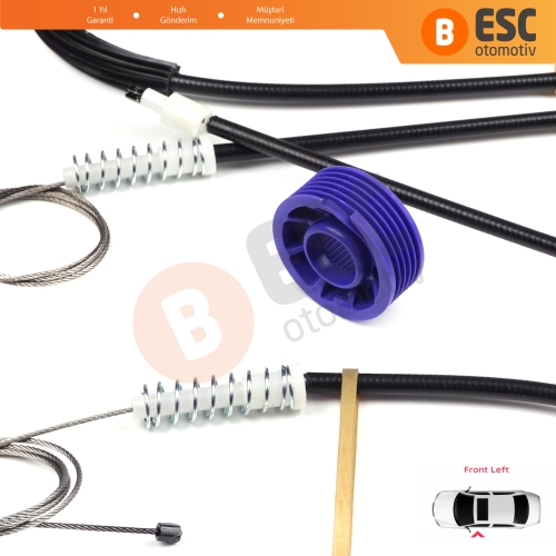 Seat Toledo MK3 5P2 2004-2009 Altea 5P1 XL 5P5 5P8 5P0837461 İçin Elektrikli Ön Sol Kapı Cam Kriko Tamir Seti