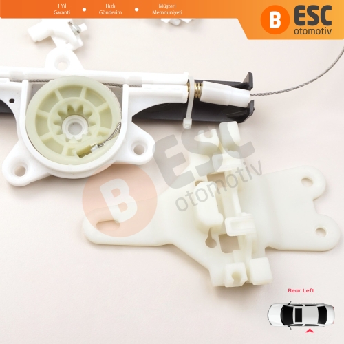 Nissan Terrano MK2 R20 1992-2007 27012X400 İçin Elektrikli Arka Sol Cam Kriko Tamir Seti