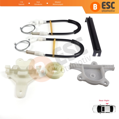 Nissan Terrano MK2 R20 1992-2007 827008F300 İçin Elektrikli Arka Sağ Cam Kriko Tamir Seti