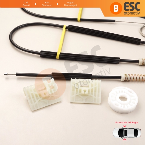 Audi A4 B6 8E2 8E5 B7 8EC 8ED Seat Exeo 3R2 3R5 4/5 Kapı 8E0837461 8E0837462 İçin Elektrikli Ön Sağ veya Sol Kapı Cam Kriko Tamir Seti