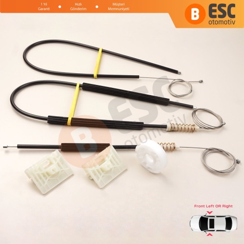 Audi A4 B6 8E2 8E5 B7 8EC 8ED Seat Exeo 3R2 3R5 4/5 Kapı 8E0837461 8E0837462 İçin Elektrikli Ön Sağ veya Sol Kapı Cam Kriko Tamir Seti