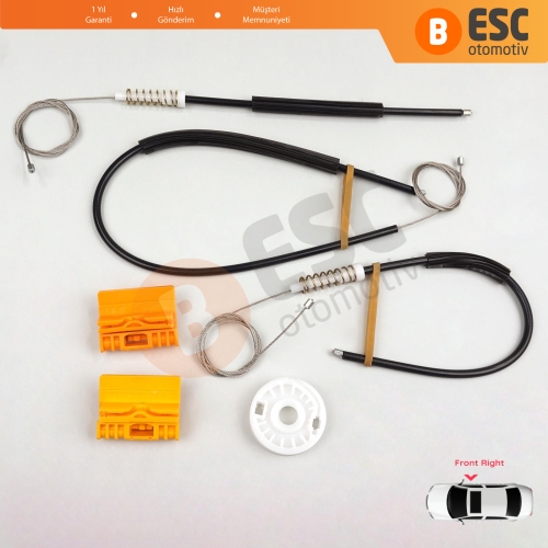 Audi A2 8Z 8Z0 1999-2005 5-Kapı Hatchback 8Z0837462 İçin Elektrikli Ön Sağ Cam Kriko Tamir Seti