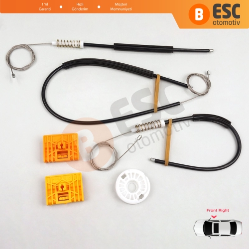 Audi A2 8Z 8Z0 1999-2005 5-Kapı Hatchback 8Z0837462 İçin Elektrikli Ön Sağ Cam Kriko Tamir Seti