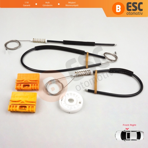 Audi A2 8Z 8Z0 1999-2005 5-Kapı Hatchback 8Z0837462 İçin Elektrikli Ön Sağ Cam Kriko Tamir Seti