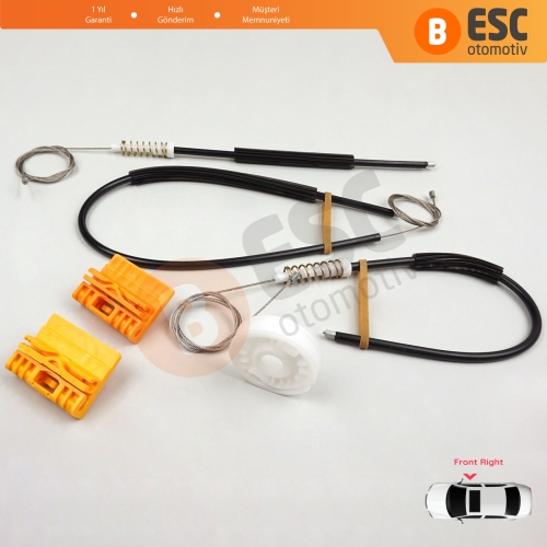 Audi A2 8Z 8Z0 1999-2005 5-Kapı Hatchback 8Z0837462 İçin Elektrikli Ön Sağ Cam Kriko Tamir Seti