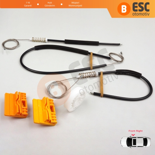 Audi A2 8Z 8Z0 1999-2005 5-Kapı Hatchback 8Z0837462 İçin Elektrikli Ön Sağ Cam Kriko Tamir Seti