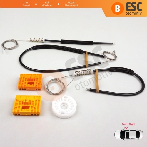 Audi A2 8Z 8Z0 1999-2005 5-Kapı Hatchback 8Z0837462 İçin Elektrikli Ön Sağ Cam Kriko Tamir Seti