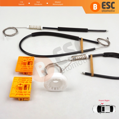 Audi A2 8Z 8Z0 1999-2005 5-Kapı Hatchback 8Z0837462 İçin Elektrikli Ön Sağ Cam Kriko Tamir Seti