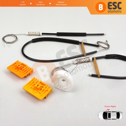 Audi A2 8Z 8Z0 1999-2005 5-Kapı Hatchback 8Z0837462 İçin Elektrikli Ön Sağ Cam Kriko Tamir Seti