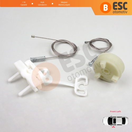 Fiat Abarth Punto Grande Evo MK3 199 2005-2024 3/5-Kapı 51723316 İçin Elektrikli Ön Sol Cam Kriko Tamir Seti