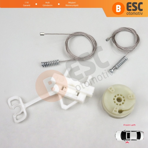 Fiat Abarth Punto Grande Evo MK3 199 2005-2024 3/5-Kapı 51723316 İçin Elektrikli Ön Sol Cam Kriko Tamir Seti