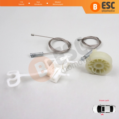 Fiat Abarth Punto Grande Evo MK3 199 2005-2024 3/5-Kapı 51723316 İçin Elektrikli Ön Sol Cam Kriko Tamir Seti