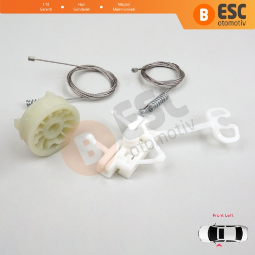 Fiat Abarth Punto Grande Evo MK3 199 2005-2024 3/5-Kapı 51723316 İçin Elektrikli Ön Sol Cam Kriko Tamir Seti