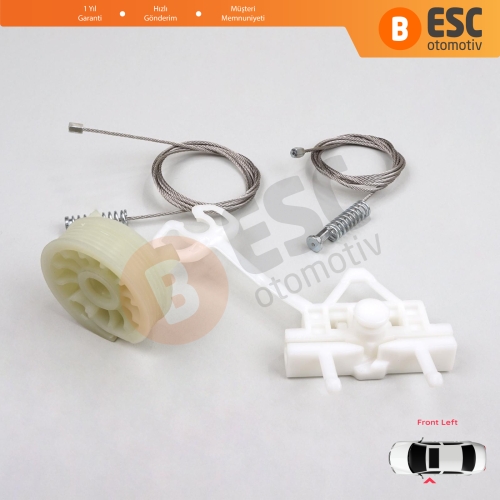 Fiat Abarth Punto Grande Evo MK3 199 2005-2024 3/5-Kapı 51723316 İçin Elektrikli Ön Sol Cam Kriko Tamir Seti