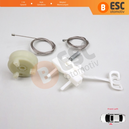 Fiat Abarth Punto Grande Evo MK3 199 2005-2024 3/5-Kapı 51723316 İçin Elektrikli Ön Sol Cam Kriko Tamir Seti