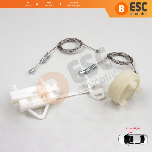 Fiat Abarth Punto Grande Evo MK3 199 2005-2024 3/5-Kapı 51723315 İçin Elektrikli Ön Sağ Cam Kriko Tamir Seti