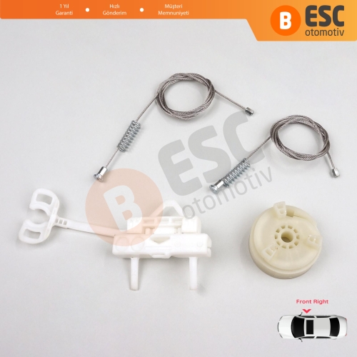 Fiat Abarth Punto Grande Evo MK3 199 2005-2024 3/5-Kapı 51723315 İçin Elektrikli Ön Sağ Cam Kriko Tamir Seti