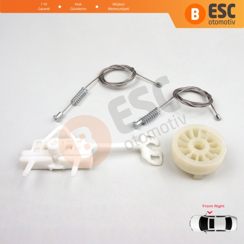 Fiat Abarth Punto Grande Evo MK3 199 2005-2024 3/5-Kapı 51723315 İçin Elektrikli Ön Sağ Cam Kriko Tamir Seti