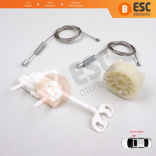 Fiat Abarth Punto Grande Evo MK3 199 2005-2024 3/5-Kapı 51723315 İçin Elektrikli Ön Sağ Cam Kriko Tamir Seti