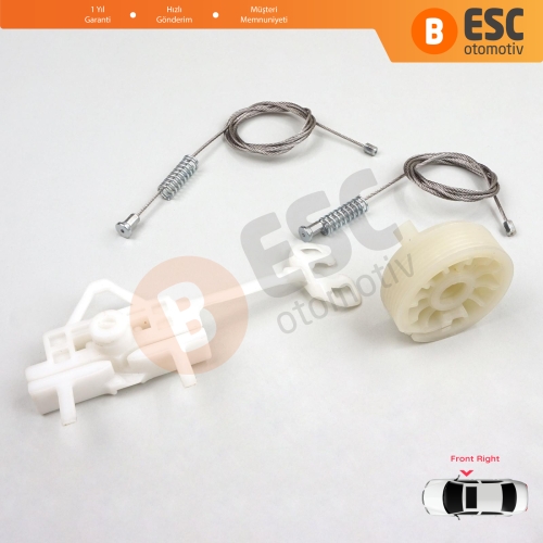 Fiat Abarth Punto Grande Evo MK3 199 2005-2024 3/5-Kapı 51723315 İçin Elektrikli Ön Sağ Cam Kriko Tamir Seti