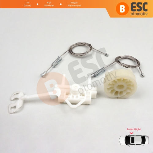 Fiat Abarth Punto Grande Evo MK3 199 2005-2024 3/5-Kapı 51723315 İçin Elektrikli Ön Sağ Cam Kriko Tamir Seti