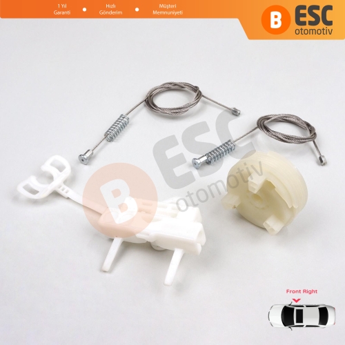 Fiat Abarth Punto Grande Evo MK3 199 2005-2024 3/5-Kapı 51723315 İçin Elektrikli Ön Sağ Cam Kriko Tamir Seti