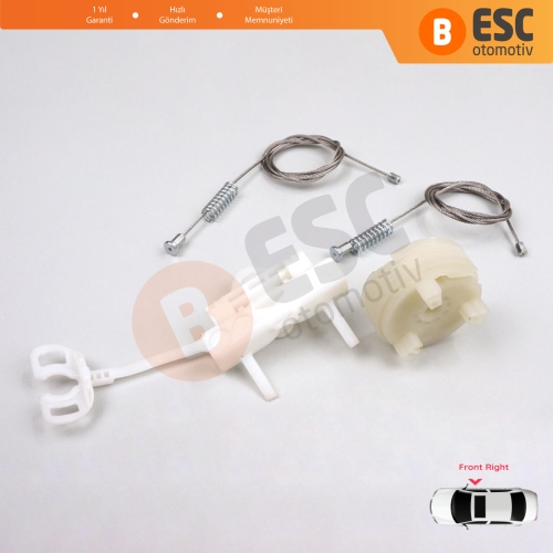 Fiat Abarth Punto Grande Evo MK3 199 2005-2024 3/5-Kapı 51723315 İçin Elektrikli Ön Sağ Cam Kriko Tamir Seti