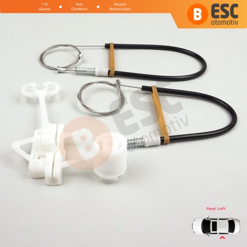 Fiat Abarth Punto Grande Evo MK3 199 2005-2024 51723324 İçin Manuel Arka Sol Cam Kriko Tamir Seti