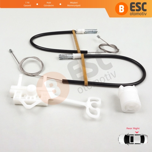 Fiat Abarth Punto Grande Evo MK3 199 2005-2024 51723323 İçin Manuel Arka Sağ Cam Kriko Tamir Seti