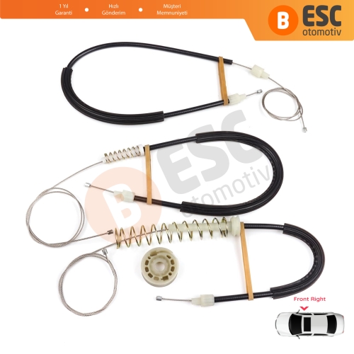 BMW 6 Serisi F06 Gran Coupe 2011-2018 51337268798 İçin Ön Sağ Kapı Cam Kriko Tamir Seti