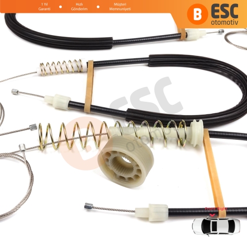 BMW 6 Serisi F06 Gran Coupe 2011-2018 51337268798 İçin Ön Sağ Kapı Cam Kriko Tamir Seti